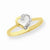 14k Yellow Gold & Rhodium Marquise Diamond Heart Ring