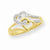 14k Yellow Gold Diamond Hearts Ring