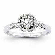 14k White Gold Diamond Ring