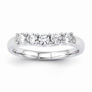 14k White Gold Diamond Wedding Band