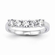 14k White Gold Diamond Wedding Band