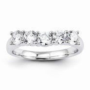 14k White Gold Diamond Wedding Band