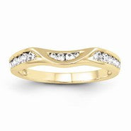 14k Yellow Gold Diamond Wedding Band
