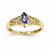 14k Yellow Gold Tanzanite & Diamond Ring