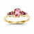 14k Yellow Gold Pink Tourmaline & Diamond Ring