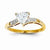 14k Yellow Gold Aquamarine & Diamond Ring