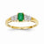 14k Yellow Gold Emerald & Diamond Ring