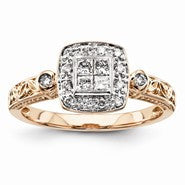 14k Two-tone Diamond Ring