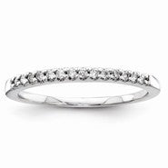 14k White Gold Diamond Band Ring
