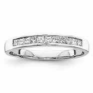14k White Gold Diamond Band Ring