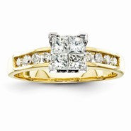 14k Yellow Gold Diamond Engagement Ring