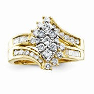 14k Yellow Gold Diamond Engagement Ring
