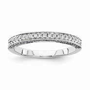 14k White Gold Diamond Wedding Band