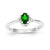 14k White Gold Tsavorite and Diamond Ring