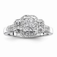 14k White Gold Diamond Engagement Ring