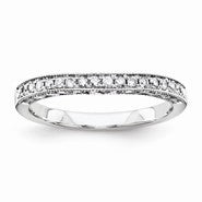 14k White Gold Diamond Wedding Band