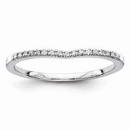14k White Gold Diamond Wedding Band