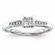 14k White Gold Diamond Engagement Ring