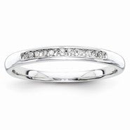 14k White Gold Diamond Wedding Band
