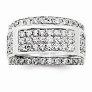 14k White Gold Diamond Men's Ring