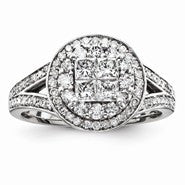 14k White Gold Diamond Ring