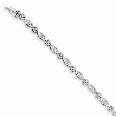 14K White Gold Diamond Bracelet