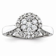 14k White Gold Diamond Engagement Ring