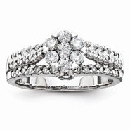 14k White Gold Diamond Engagement Ring