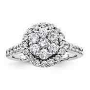 14k White Gold Diamond Engagement Ring