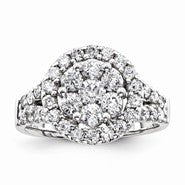 14k White Gold Diamond Engagement Ring