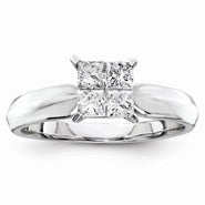 14k White Gold Diamond Engagement Ring
