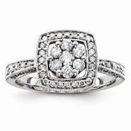 14k White Gold Diamond Ring