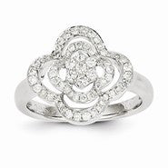 14k White Gold Diamond Ring