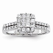14k White Gold Diamond Ring