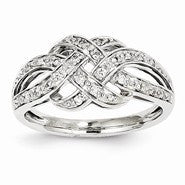 14k White Gold Diamond Fashion Ring