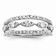 14k White Gold Diamond Fashion Ring