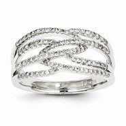 14k White Gold Diamond Fashion Ring