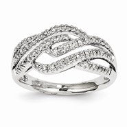 14k White Gold Diamond Fashion Ring