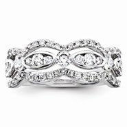 14k White Gold Diamond Fashion Ring