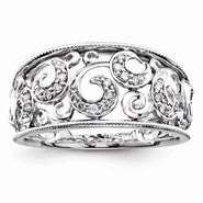 14k White Gold Diamond Fashion Ring