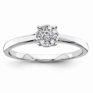 14k White Gold Diamond Engagement Ring