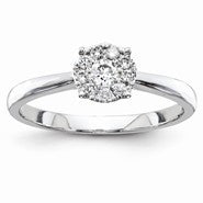 14k White Gold Diamond Engagement Ring