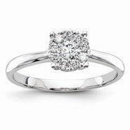 14k White Gold Diamond Engagement Ring