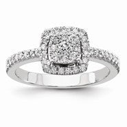 14k White Gold Diamond Fashion Ring