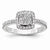 14k White Gold Diamond Fashion Ring