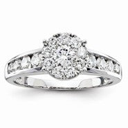 14k White Gold Diamond Engagement Ring