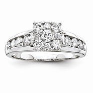 14k White Gold Diamond Engagement Ring