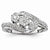 14k White Gold Diamond Three Stone Ring