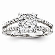 14k White Gold Diamond Fashion Ring