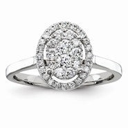 14k White Gold Diamond Engagement Ring